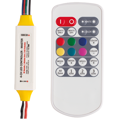 RF controlador profesional para RGBW iluminación (MASTER), 3x2.5+4A, 6-24V DC,IP63
