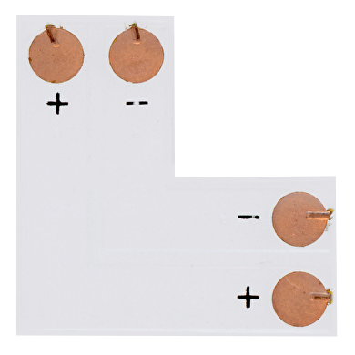 Conectores angulares para tira de LED un color 10 mm - 5 un.