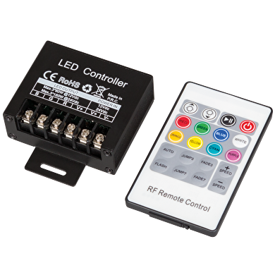 RF Controlador de "alta potencia" para iluminación RGB LED 240W, 20A, 12-24V DC