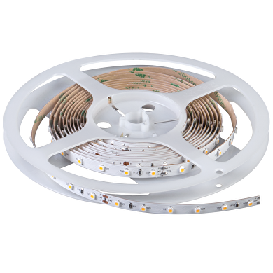 Tira de LED 4.8W/m, 24V/DC,2700K(luz càlida),60 leds/m,SMD3528 5m(rollo),IP54,serie profesional