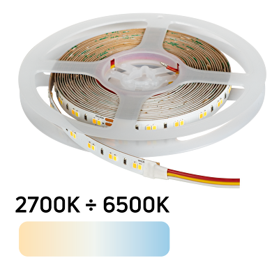 Tira de LED 18W/m, 24V/DC,2700K-6500K,120 leds/m,SMD2835 5m(rollo),IP20,serie profesional