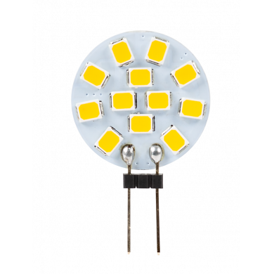 LED bombilla 2W, G4, 2700K, 12V DC,bi pin,Flickerless