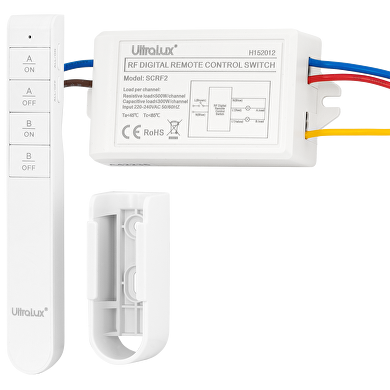 RF interruptor con 2 canales y mando a distancia 220V AC