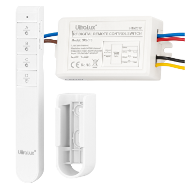 RF interruptor con 3 canales y mando a distancia 220V AC