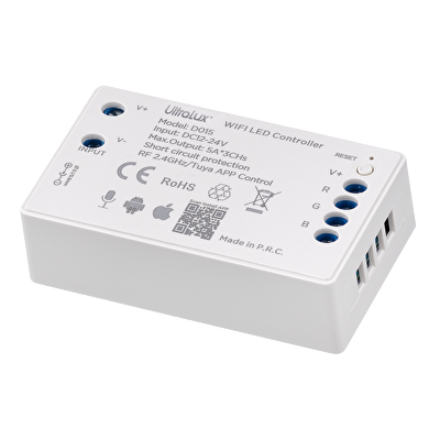 Smart 2.4G RF WIFI controlador para tiras de LED RGB 15А, 180W (12V/DC),360W(24/DC), 12-24VDC