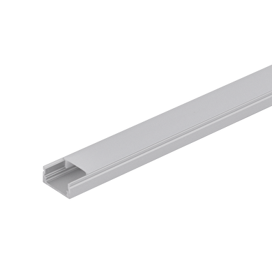Perfil de aluminio de superficie para tiras de LED, poca profundidad, 3м