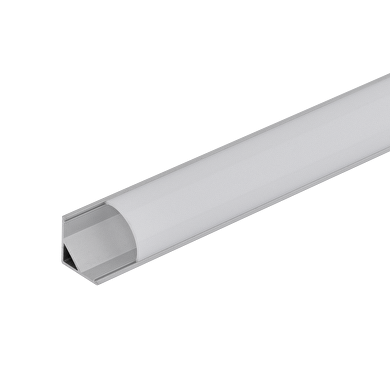 Perfil de aluminio para tiras de LED de superficie, angular, 2m