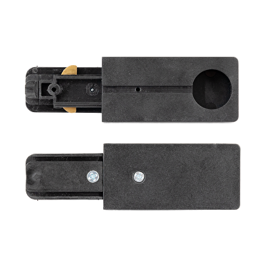 Juego conector de alimentación y tapa, 2 pines, negro