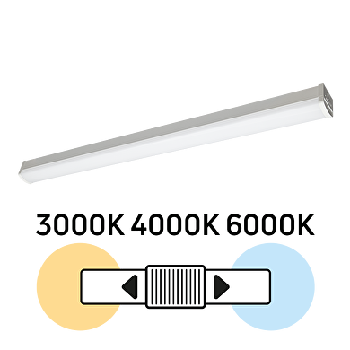 LED luminaria lineal CCT, 1.20m, 36W, 220V-240V AC, IP20