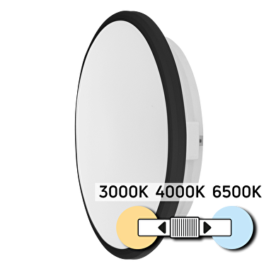 Plafón de LED estanco, 24W,(CCT), 3000K/4000K/6500K, 220V-240V AC, IP54