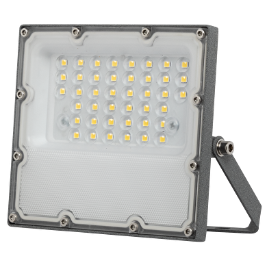 Proyector LED SLIM 30W, 5000K(luz neutral),90°, 220-240V AC, IP65,gris