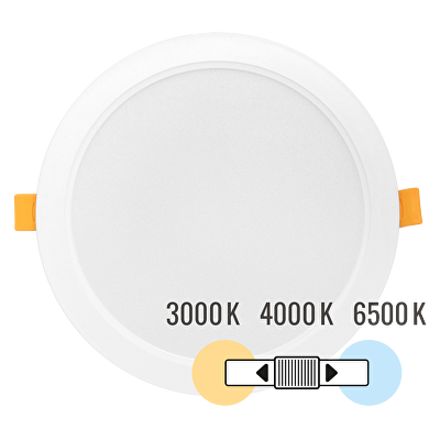 Downlight de LED, 18W, 3000K/4000K/6500K(CCT),IP54,220V-240V AC,Flickerless,redondo de empotrar