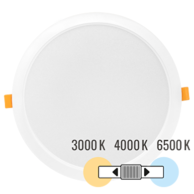 Downlight de LED, 24W, 3000K/4000K/6500K(CCT),IP54,220V-240V AC,Flickerless,redondo de empotrar
