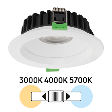 LED downlight dimable,redondo,de empotrar, 10W,60º,3000K/4000K/5700K(CCT), 220-240V AC, IP44