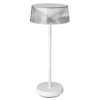 Lámpara de mesa 2.3W,3000K,IP44,dimable, recargable,blanca, 5h