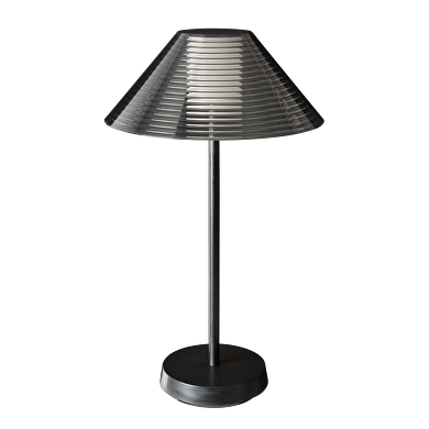 Lámpara de mesa 1,5W,3000K,IP44,dimable, recargable, negra, 6h