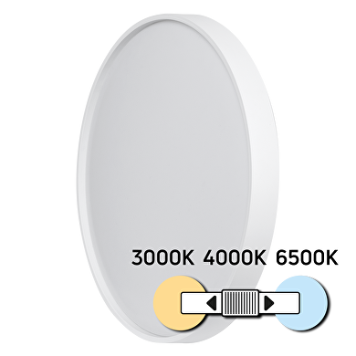 Plafón CCT ,blanco, redondo, 24W, 3000K/4000K/6500К, 220-240V AC, IP20
