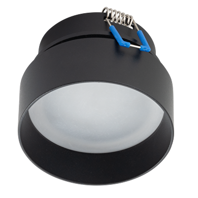 Aro decorativo de empotrar con bajo nivel de deslumbramiento y iluminación indirecta, color negro