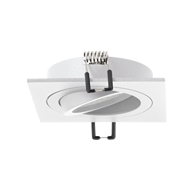 Aro de empotrar, cuadrado, GU10, móvil, blanco , IP20, aluminio