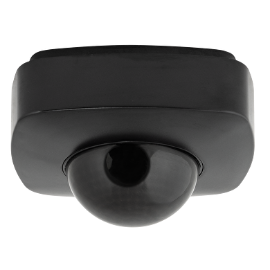 Sensor PIR de movimiento y presencia 360º IP65 superficie negro, lente negra 10m