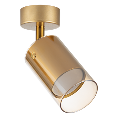 Luminaria de techo, cristal, GU10, 220-240V AC, IP20, oro