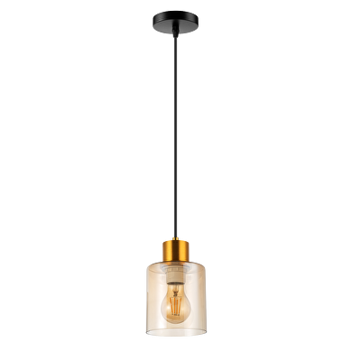 Lámpara suspendida, de cristal ORO , 1m, E27, 220-240V AC