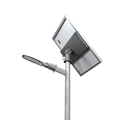 Farlola de LED con panel solar, 12W, 2100lm,4000K, 140°х90°,∅60, SMD2835, IP65