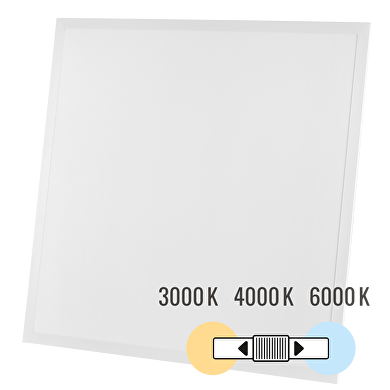 Panel de LED 600x600 mm, UGR<19, 40W, 3000K/4000K/6000K, 120lm/W, 220V-240V AC, IP44
