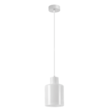 Lámpara suspendida, de cristal BLANCO , 1m, E27, 220-240V AC