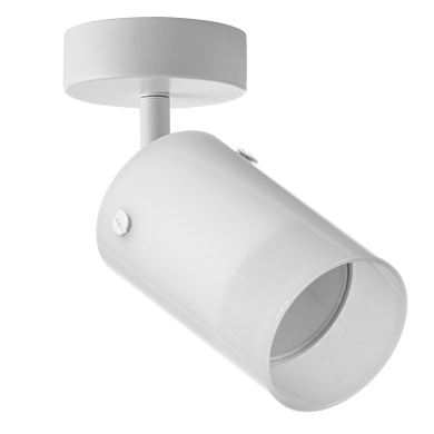 Luminaria de techo, cristal, GU10, 220-240V AC, IP20, blanco