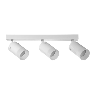 Luminaria de techo, triple, 3xGU10 ,cristal  BLANCO