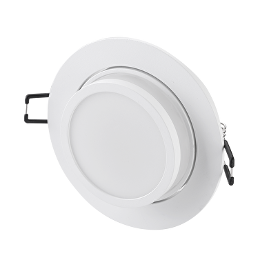 Aro decorativo de bajo deslumbramiento, redondo, orientable, color blanco, IP20, GU10