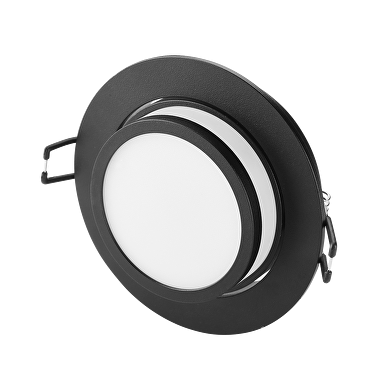 Aro decorativo de bajo deslumbramiento, redondo, orientable, color negro, IP20, GU10