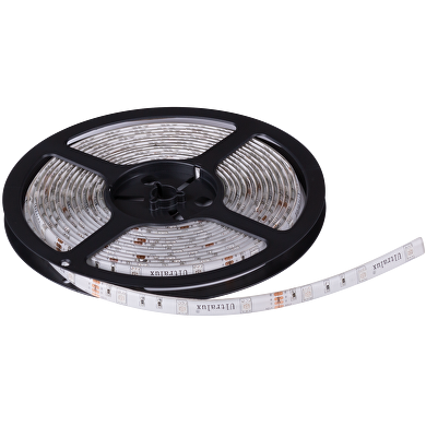 TIRA DE LED SMD5050, 7.2W/M, RGB, 12V DC, 30 LEDS/M, 5M ROLLO, IP65  RESISTENTE AL AGUA