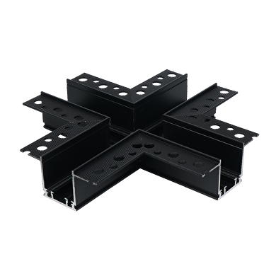 Conector en cruz para carril profundo empotrado