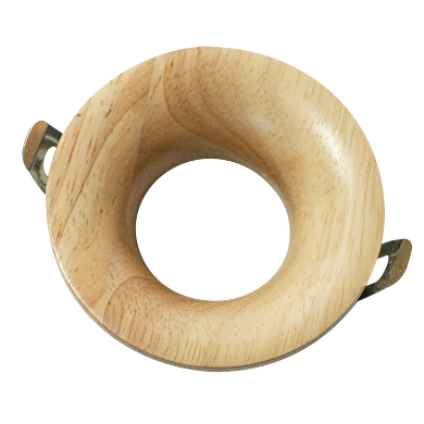 Aro de empotrar decorativo de madera,redondo, GU10, fijo,  IP20
