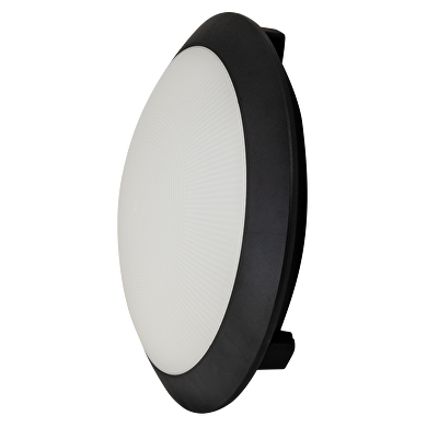Plafón ARAD, redondo,aro negro, Е27, 220-240V AC, IK08, IP65