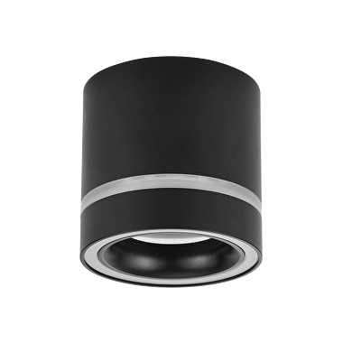 Luminaria fija redonda de superficie, con bajo nivel de deslumbramiento, color negro, IP20, para módulo LED,65mm