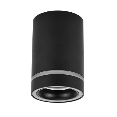 Luminaria fija redonda de superficie, con bajo nivel de deslumbramiento, color negro, IP20, para módulo LED,100mm