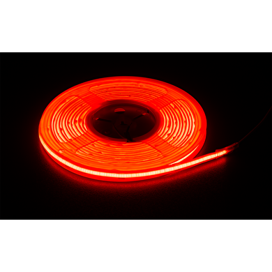 Tira de LED COB 11W/m, color rojo , 24V DC, 480 LEDs/m, IP65