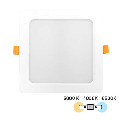 Downlight de LED, 18W, 3000K/4000K/6500K(CCT),IP54,220V-240V AC,Flickerless, cuadrado de empotrar