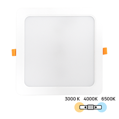 Downlight de LED, 24W, 3000K/4000K/6500K(CCT),IP54,220V-240V AC, Flickerless, cuadrado de empotrar