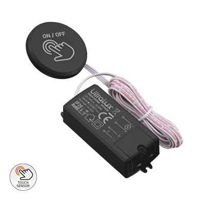Sensor TACTIL para montaje oculto con función ON/OFF, 1200W/ 600W, IP20