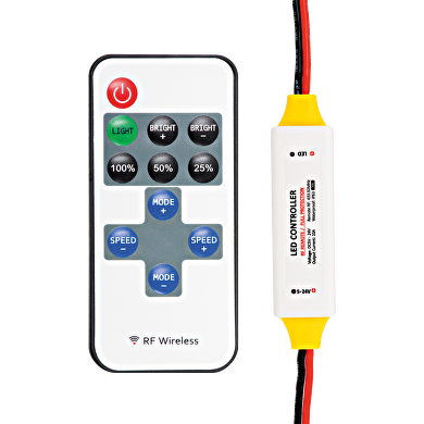 RF controlador profesional dimable con mando a distancia para LED iluminación de un color