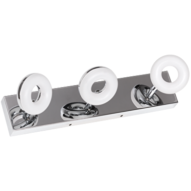 LED aplique de baño, 3X5W, 4200K, resistente al agua IP44, luz neutral, chromo