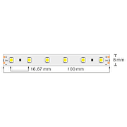 Tira de LED 4.8W/m, 24V/DC,4200K(luz neutral),60 leds/m,SMD3528 5m(rollo),IP20,serie profesional