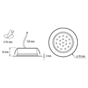 Mini downlight de LED 4W, 4200K(luz neutral), 220V AC,IP44, SMD2835,latòn