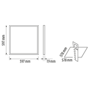 LED panel UGR<13 600х600, 30W, 4200K,4500lm,70º,Flickerless,220V-240V AC, 5 años de garantìa