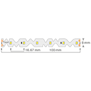 Tira de LED 9.6W/m, 24V/DC,4200K(luz neutral),60 leds/m,SMD2835 5m(rollo),IP20,montaje angular,serie profesional