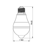 Bombilla de LED Standart con sensor de movimiento PIR 6W, E27, 4200K, 220V, SMD2835